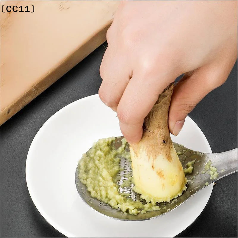 Stainless Steel Garlic Ginger Fruits Root Vegetable Grater Grinder Qme