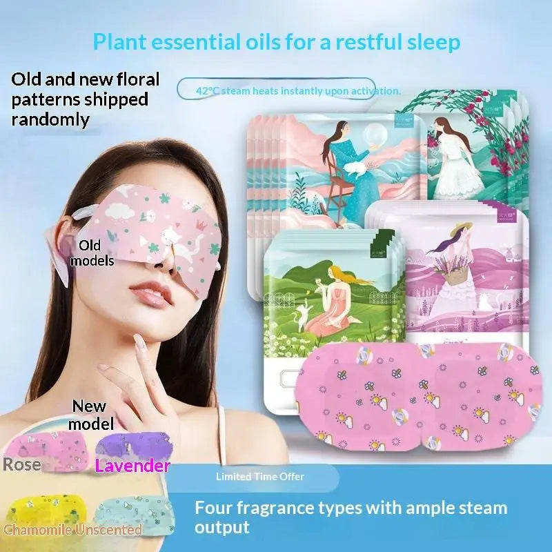 Disposable Steam Eye Mask Warm Massage Relieve Fatigue Anti Dark Qme