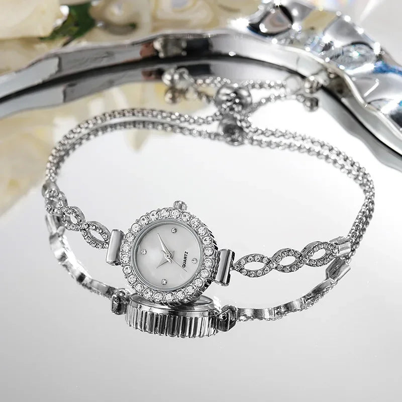 Relógio de quartzo de strass feminino, relógios femininos, relógio, moda Qme