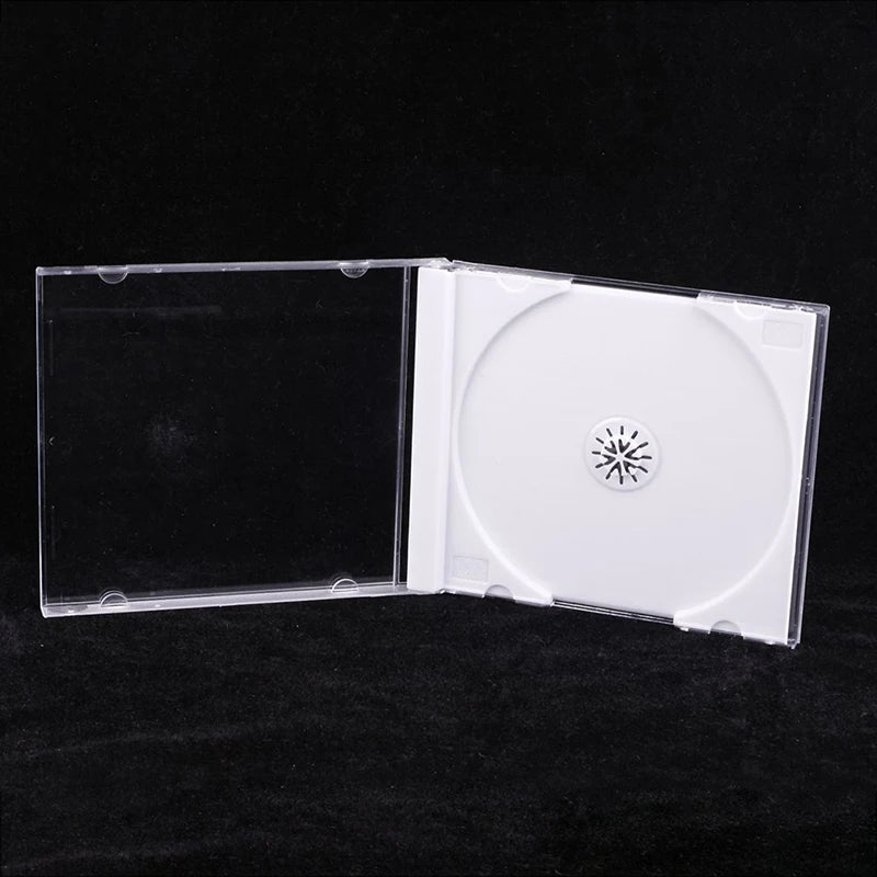 Transparent Bottom CD Box Empty Case PP Plastic Capacity 1-2 Discs Qme A3