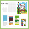 6 Sheets/Bag Kawaii Animal Themed Pixel Collage Stickers Mini Stress Relief for DIY Scrapbook Phone Case Notebook Decoration Qme 2