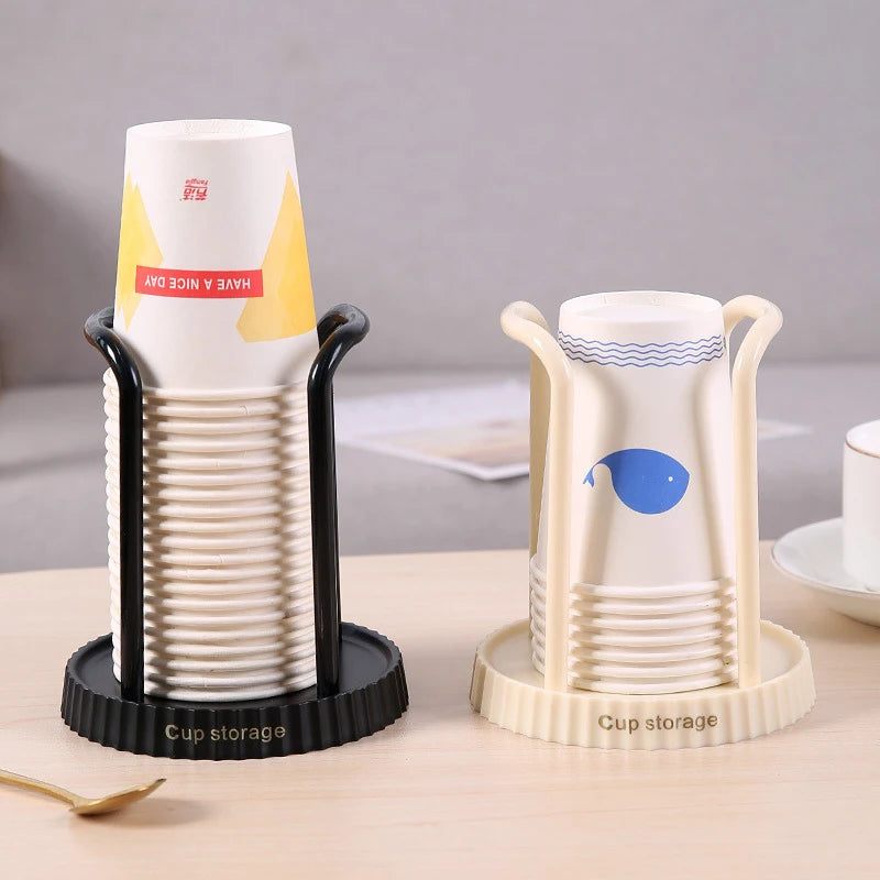 Kitchen Paper Cup Holder Disposables Cups Picker Multifunctional Desktop Cup Storage Rack Household Coffee Cup Holder for Home Qme