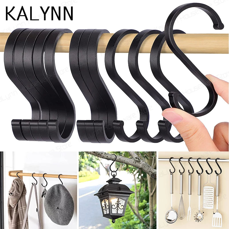 S Hooks Metal Shape Heavy Duty Aluminum Coated Flat Hangers Hanging Qme