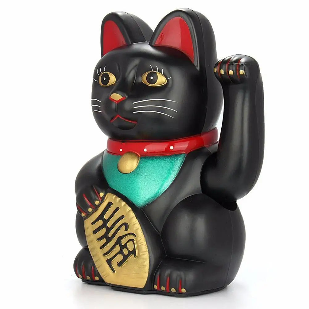 Feng Shui Beckoning Cat Chinese Electric Waving Fortune Lucky Cat New Store Opening Gift Waving Kitty Decor Room Shop Decoration Qme