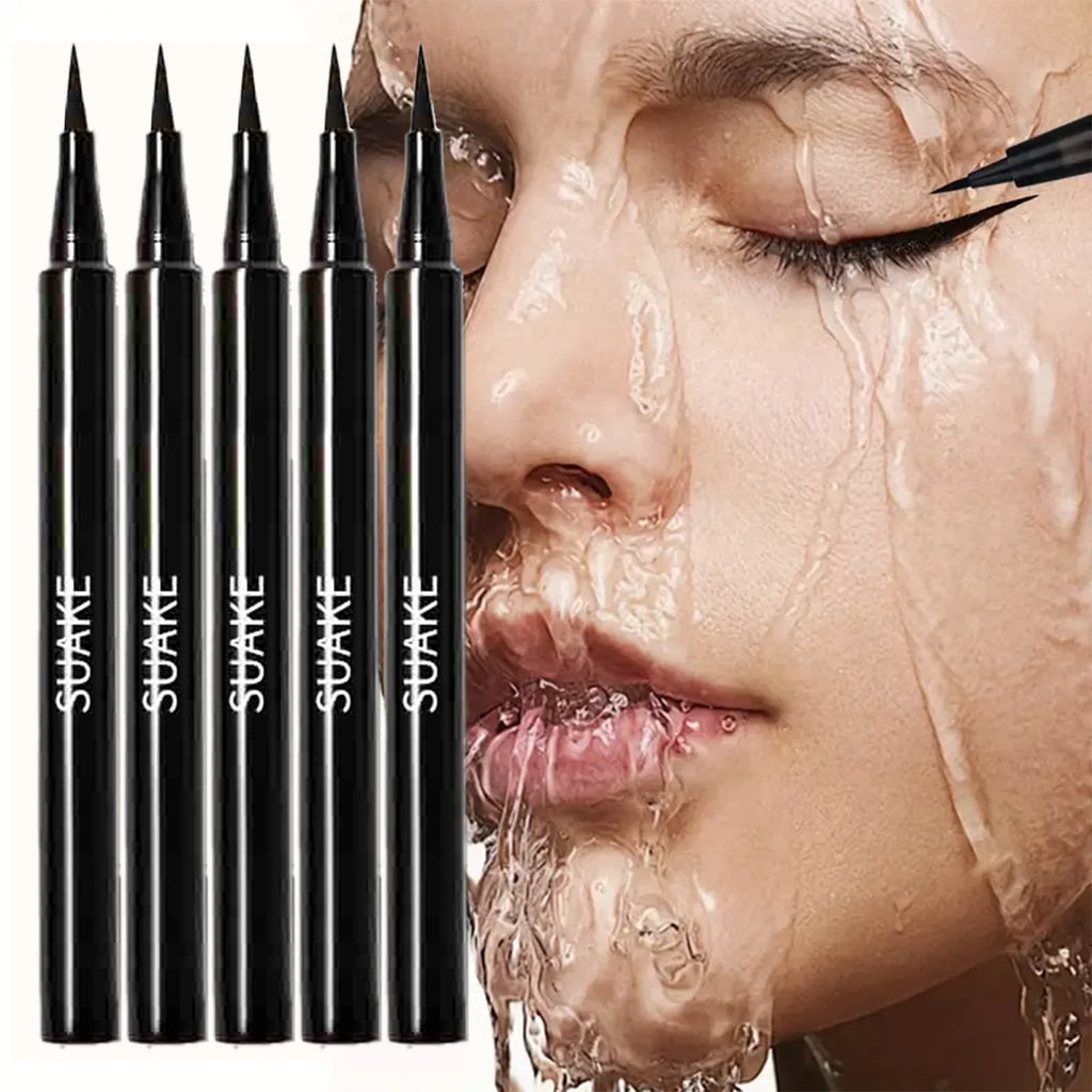 5-piece Smooth Liquid Eyeliners Waterproof Long-lasting Makeup Black Qme