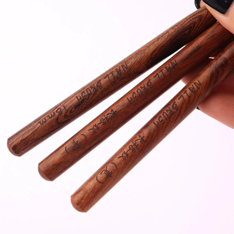 Nail Art Brush Checker Sandalwood Drawing Painting Long Line Tool Qme
