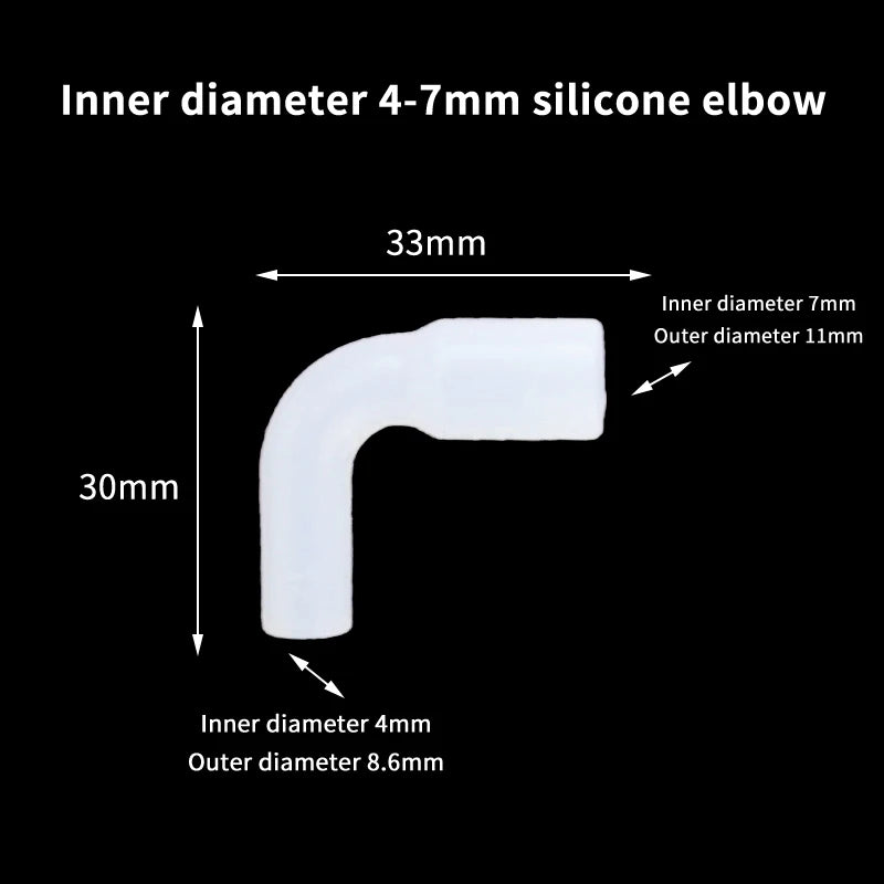 Fish Tank Irrigation Garden Elastic Right Angle Rubber Coupling Qme A1