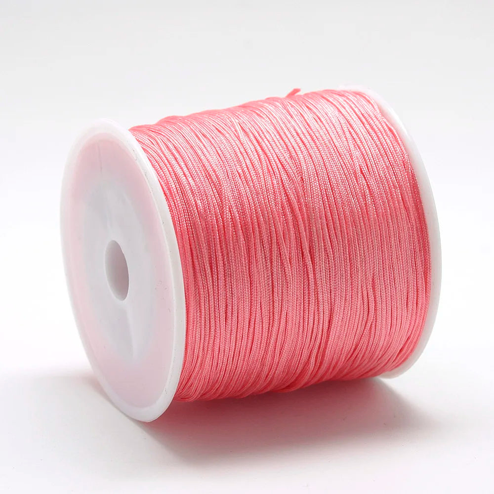 Pandahall 100m Roll Nylon Thread Braided Chinese Knotting Cord