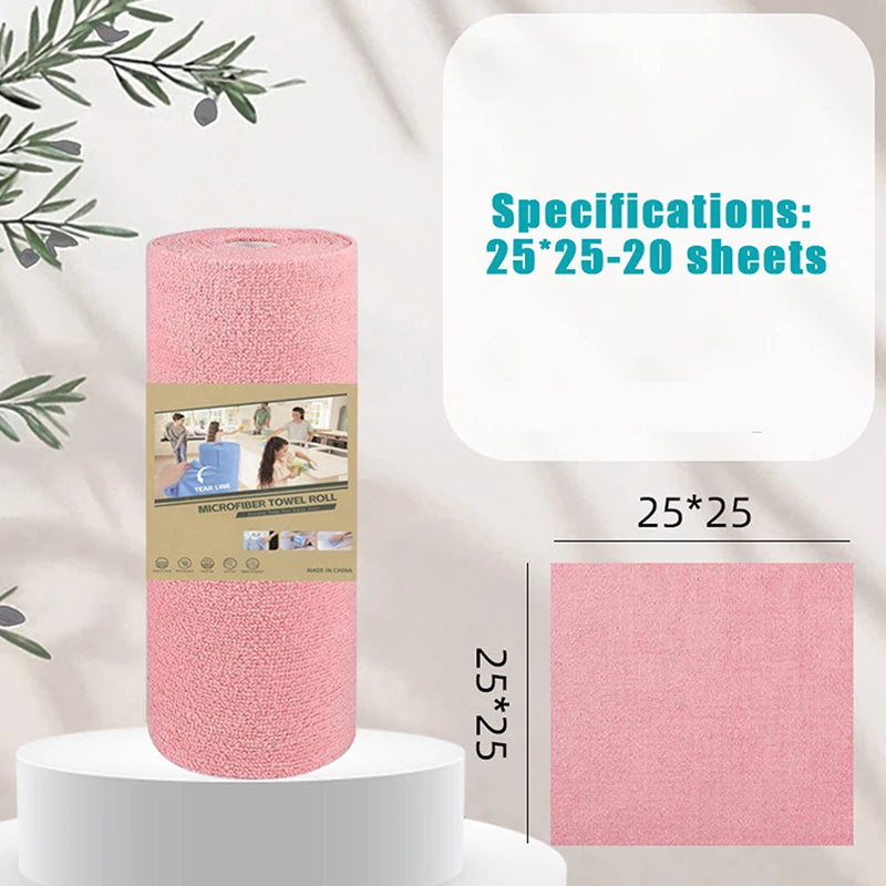 Removable Dishcloth 25x25cm Reusable Microfiber Kitchen Towels Absorbent Qme A7