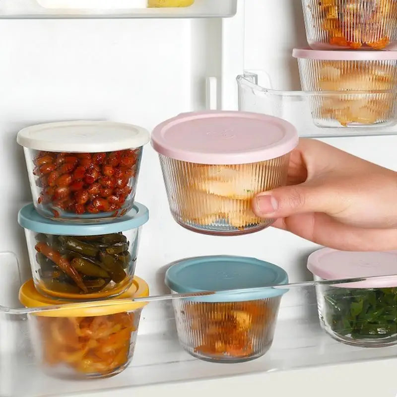 1/4PCS 200ML Glass Storage Jars Transparent Thicken Glass Storage Containers Multifunction Fresh-keeping Mini Clear Jars Kitchen Qme