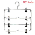 Multi-Functional Home Non-Slip Metal Pants Rack New Creative Stainless Steel Seamless Hanger Simple Storage Skirt Rack Qme 2pcs Random