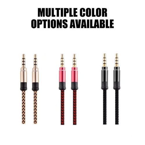 1.5M Jack 3.5mm Male To Male Audio Cable Nylon Braid 3.5mm AUX Cable Headphone Extension Code For Phone MP3 Car Headset Speaker Qme