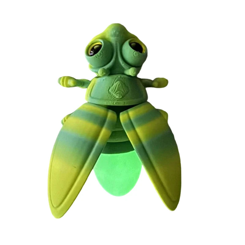 3D Printed Luminous Firefly Figurines Refrigerator Door Magnets Firefly Decorative Magnets Desktop Ornament Decorative Sculpture Qme A1