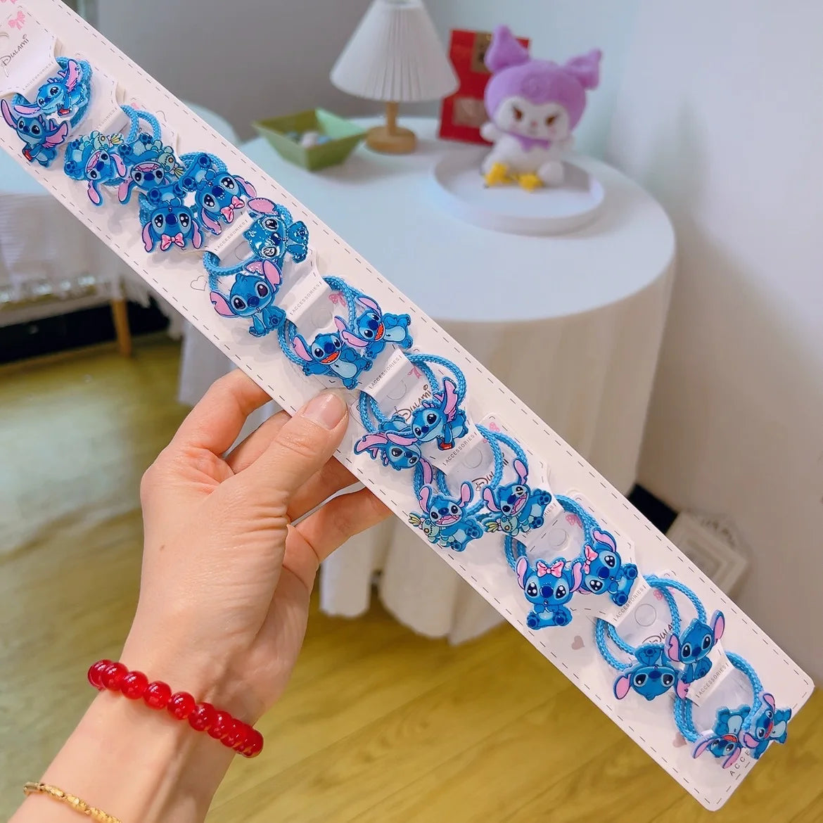 Cute “Stitch” Cartoon Acrylic Hair Clip Student Hair Accessories: Hair Ties, Elastic Bands, and Hair Bands Qme 12