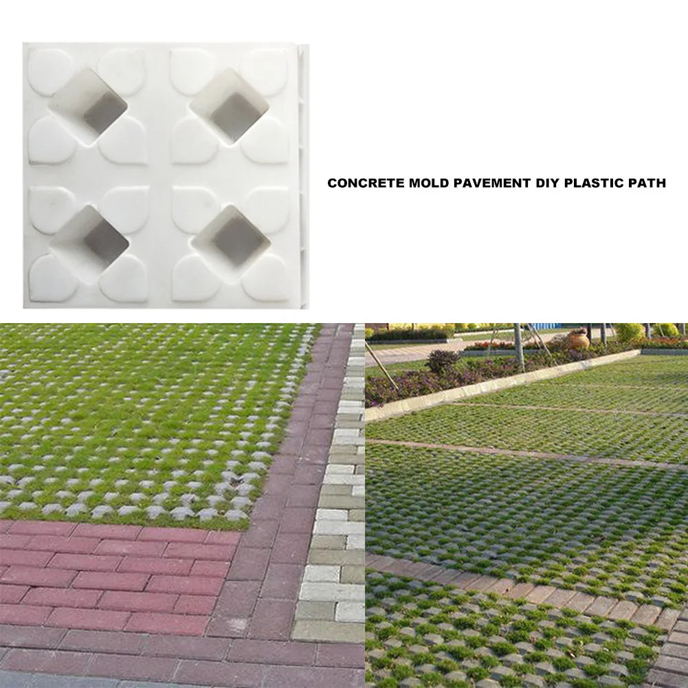 DIY Path Maker Paving Cement Brick Molds Outdoor Courtyard Garden Stone Road Walk Concrete Brick Carving Pavement Tools Qme