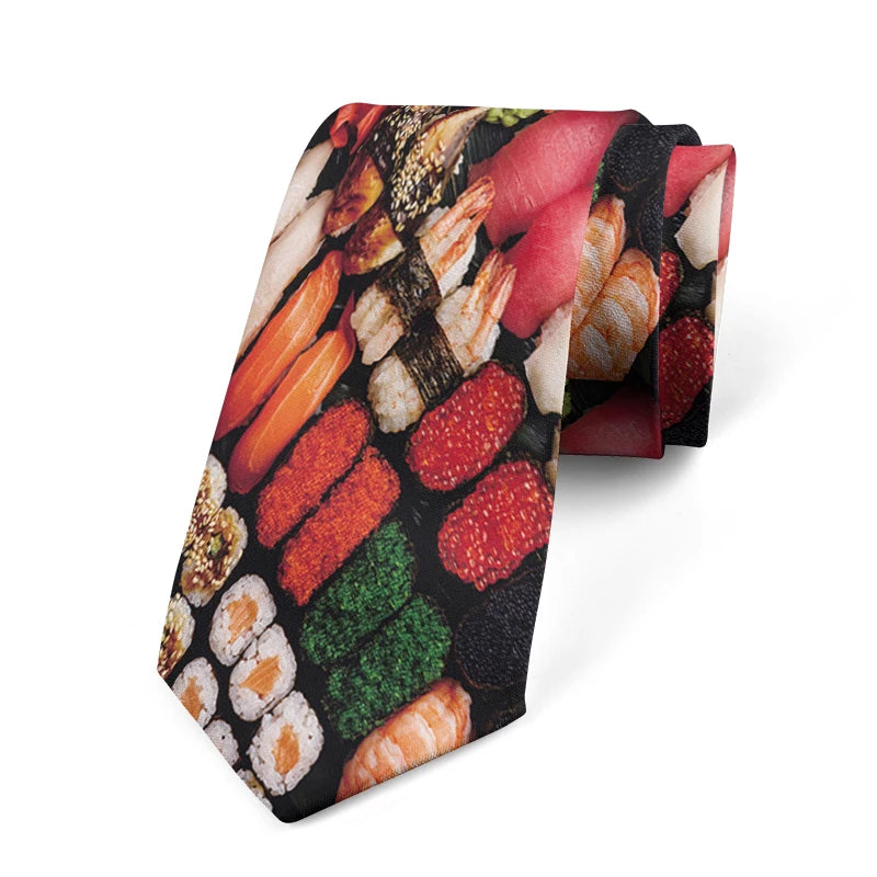 French Fries Candy Watermelon Creative Casual Tie Unisex Fashion Food Qme style8