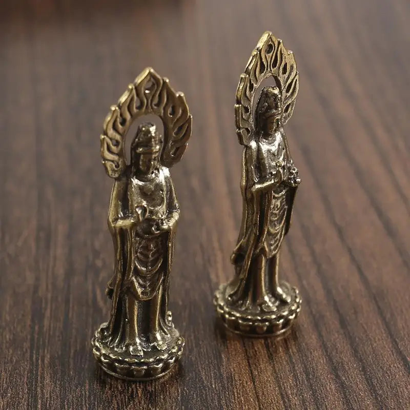 Buddha Guanyin Statue Bodhisattva Handicraft Buddhist Decor Desktop Qme