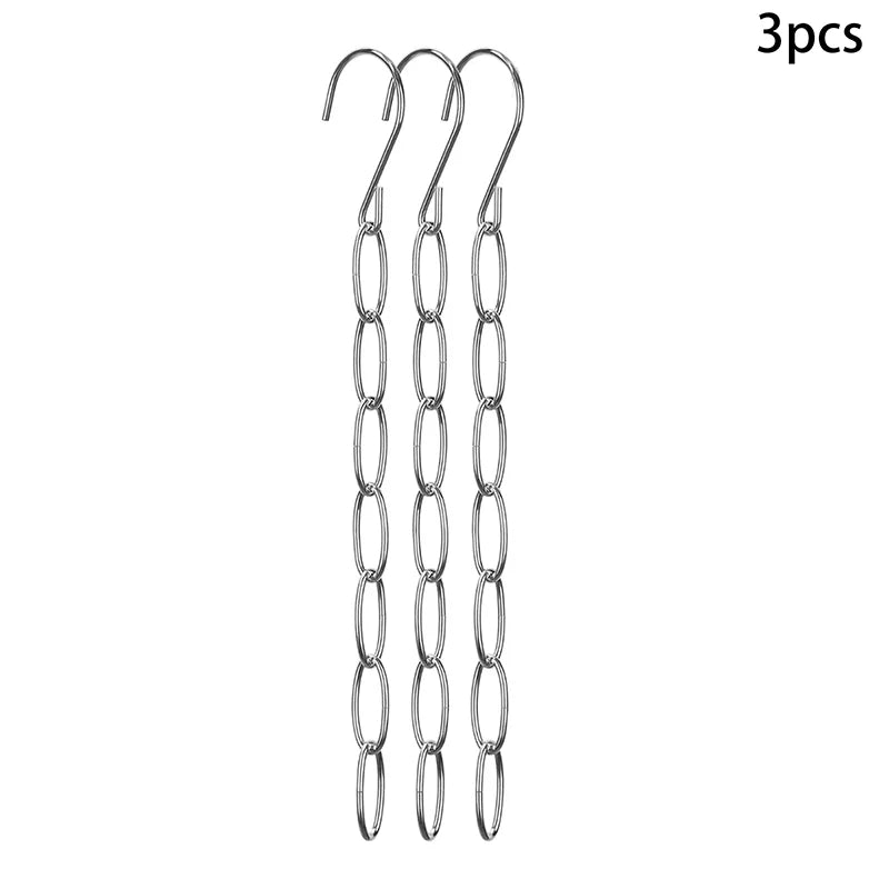 1 Stainless Steel Clothes Hanger Organizer Efficient Clothing Storage Qme silver-3 300mm