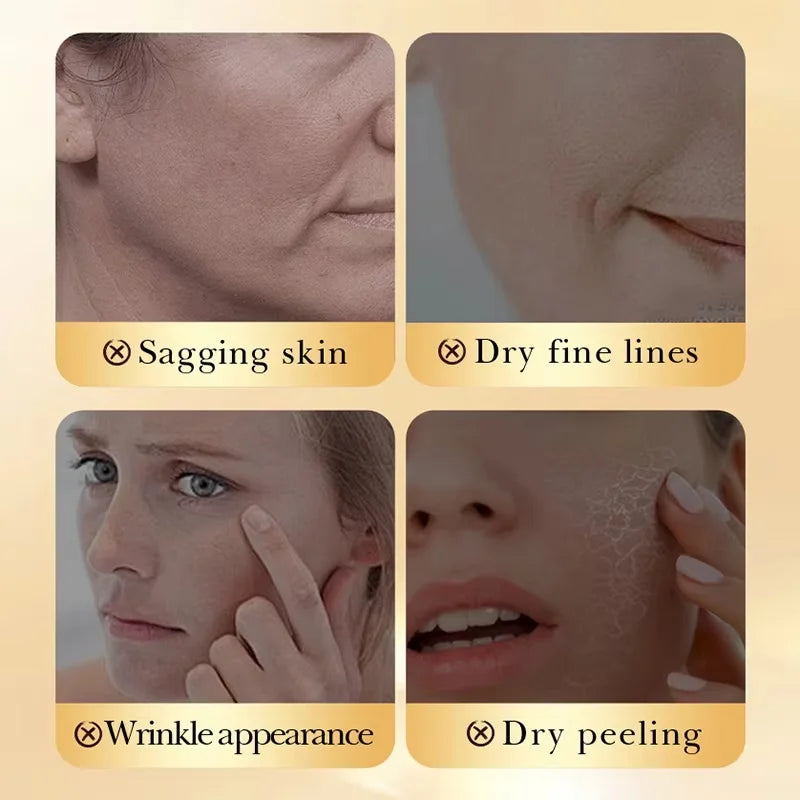 Gold Collagen Crystal Collagen Face Mask Firming Hydrating Moisturizing Face Mask Shrink Pores Beauty Patches Skin Care Qme