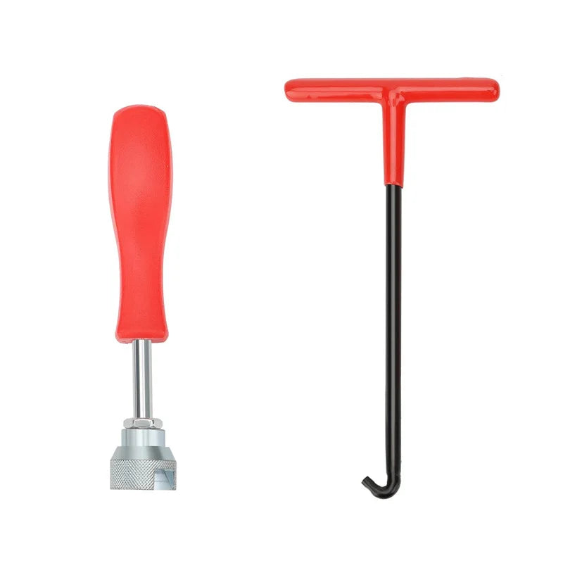 2 PCS Metal Brake Caliper Spring Tool With Spring Hook Wrench - Heavy-Duty Automotive Repair Tool For Precise Brake Adjustment Qme
