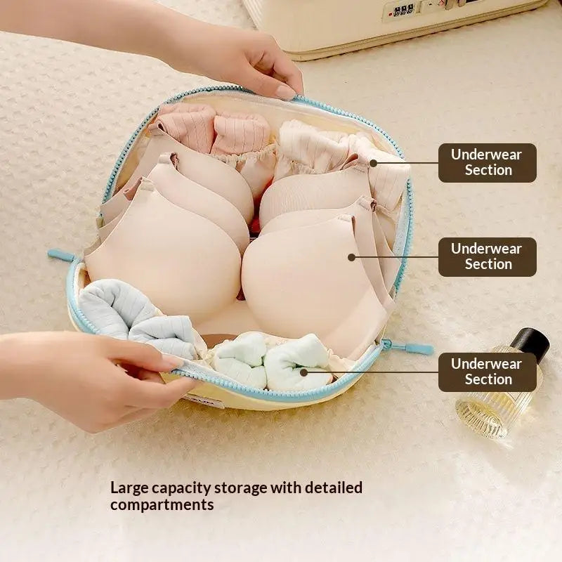 Portable Travel Underwear Bra Storage Bag Water Resistant Large Capacity For Business Trips Luggage Packing Qme