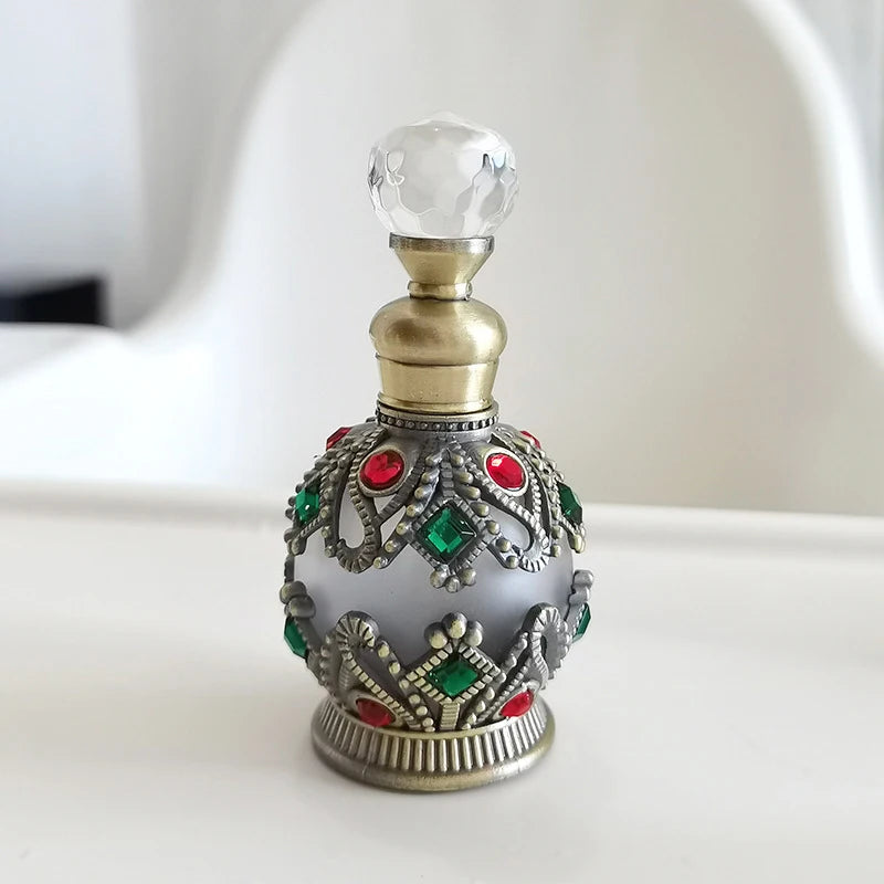 1PCS Luxury Perfume Bottle Essential Oil Bottle 15ml Empty Bottle Storage Bottle Gift Glass Perfume Bottle Portable Bottles Qme F-BGR