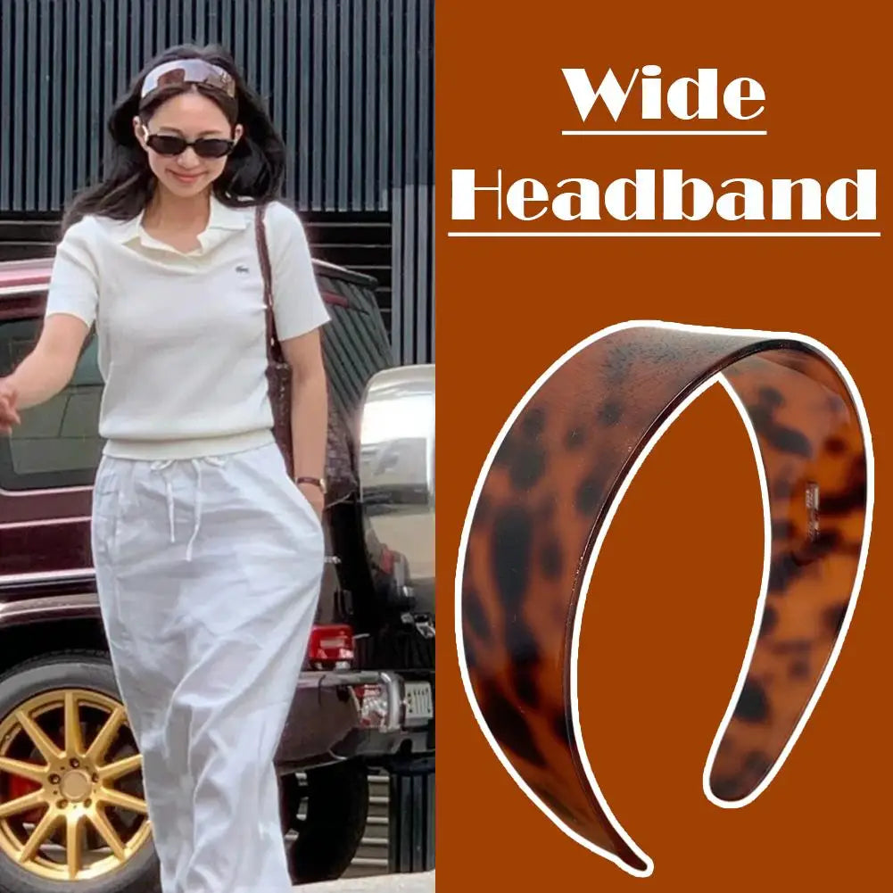 Vintage French Headband Tortoiseshell Women Women's Hair Band No Slip Qme