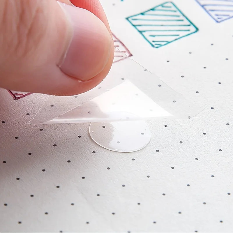 3rolls/set Transparent Dot Double-sided Adhesive Tape (100pcs Round Dot/Roll) Adhesive Tape For Scrapbook Crafts Journal, Qme