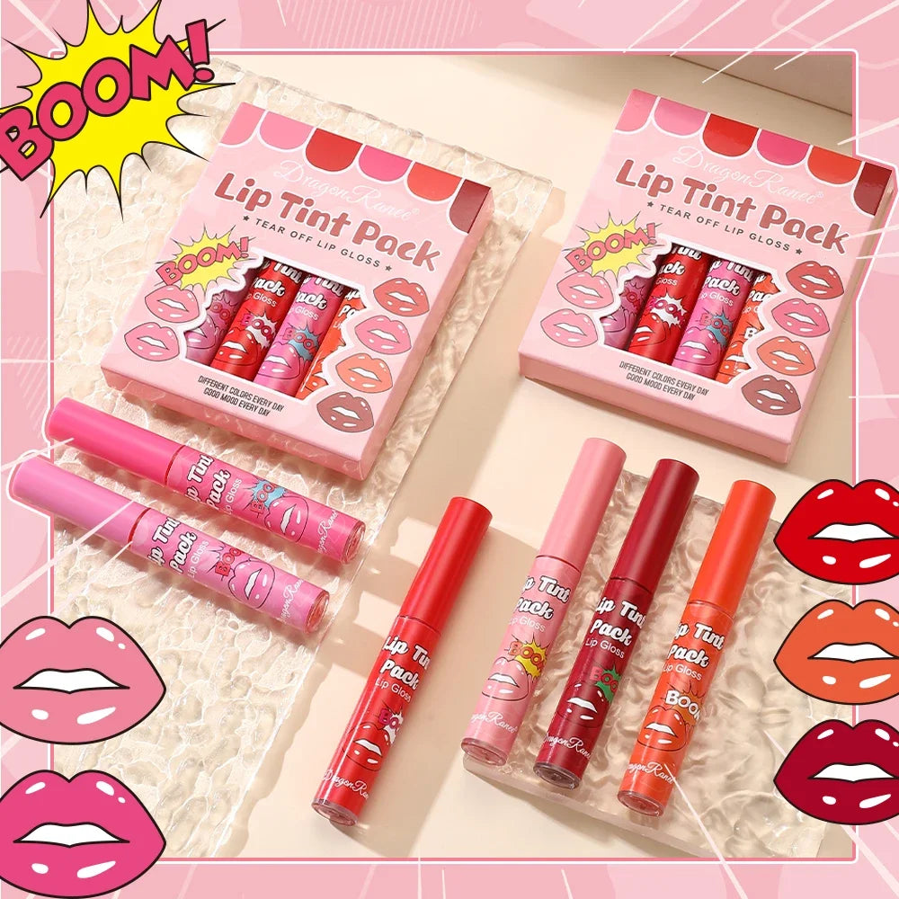 Tear Off Lipstick Moisturizing Film Waterproof Fast Case Qme