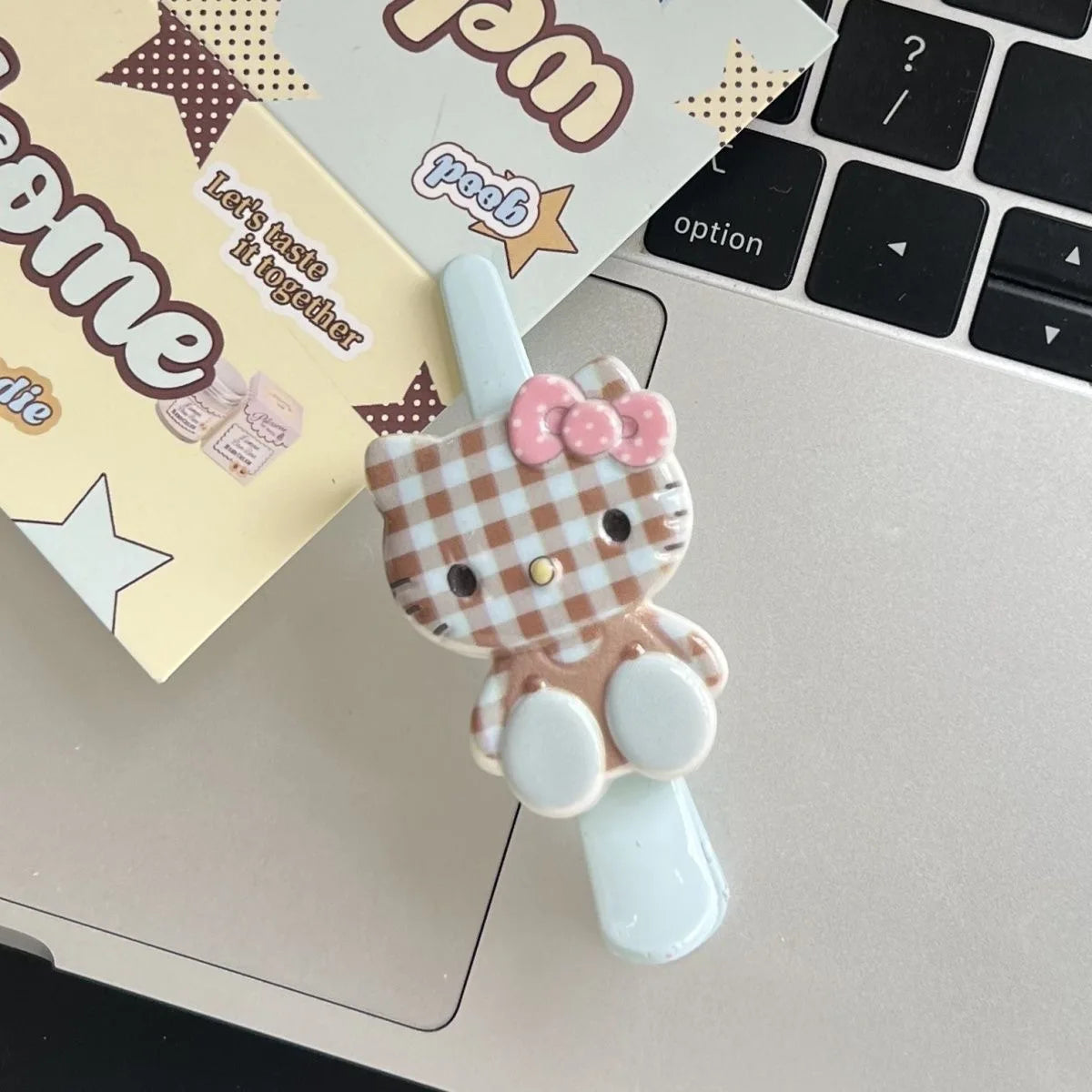 Hello Kitty Cartoon Checkered Hair Clip Cute Hair Accessories for Students Versatile Hair Clips and Headpieces Qme 3