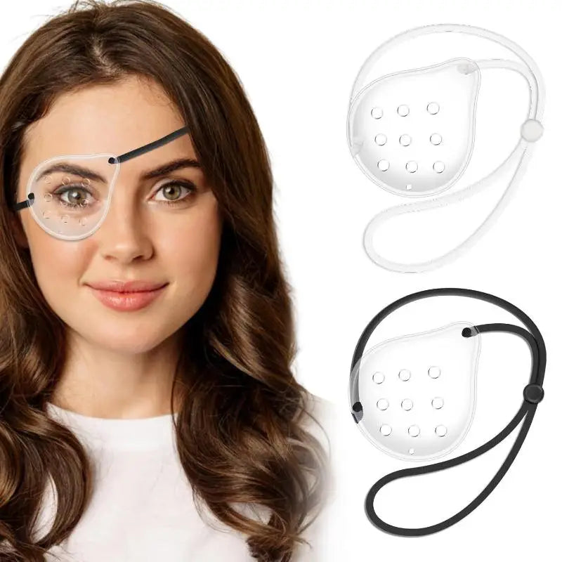 Adjustable Transparent Multihole Eye Mask Breathable Single-eye Qme