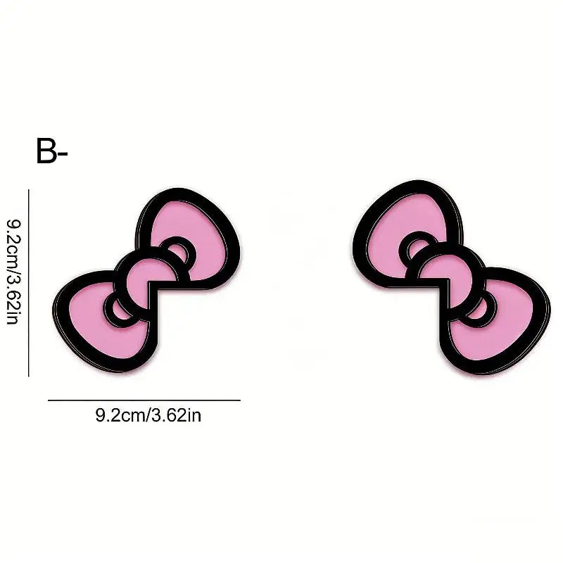 1/2Pcs Bowknot PC Accessories Kawaii 2D Bow Monitor Decor Cute Desktop Decoration For Gaming Setup Screen Home Office Qme A4