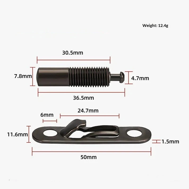 5 Set Elastic Invisible Connector Panel Furniture Connectors Cabinet 2-in-1 Fixed Component Household Hardware Accessories Qme A2