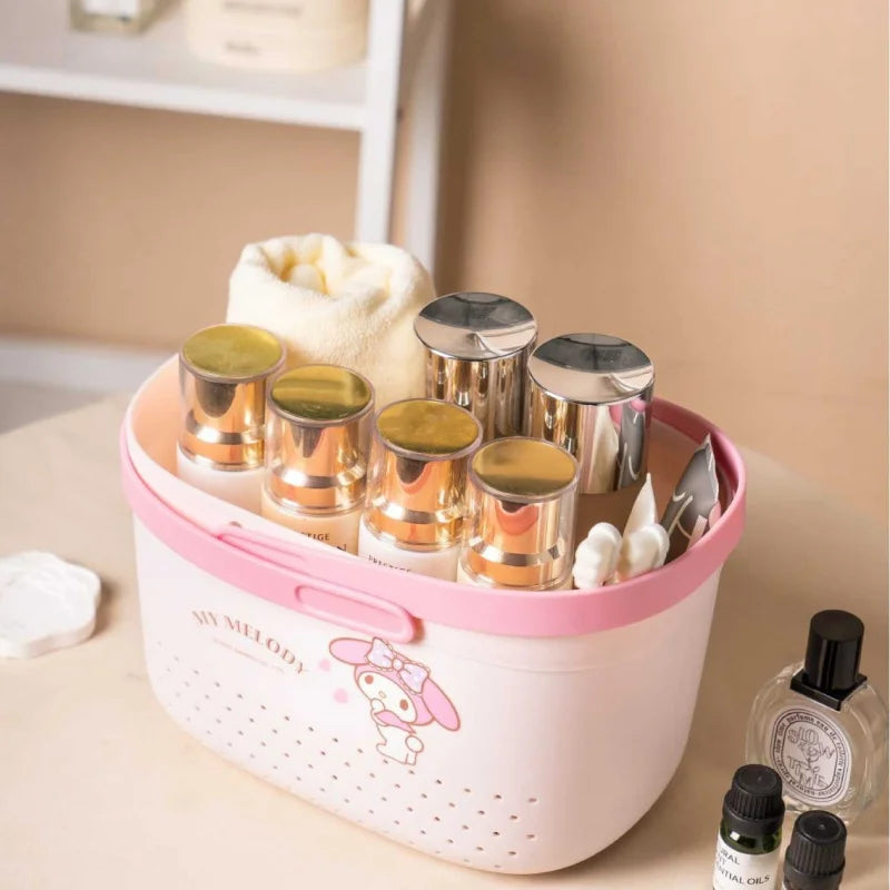 Hello Kitty Kuromi Portable Drain Basket Bathroom Basket, Shower Basket, Toiletries Storage Basket, Storage Basket,Bath Basket Qme