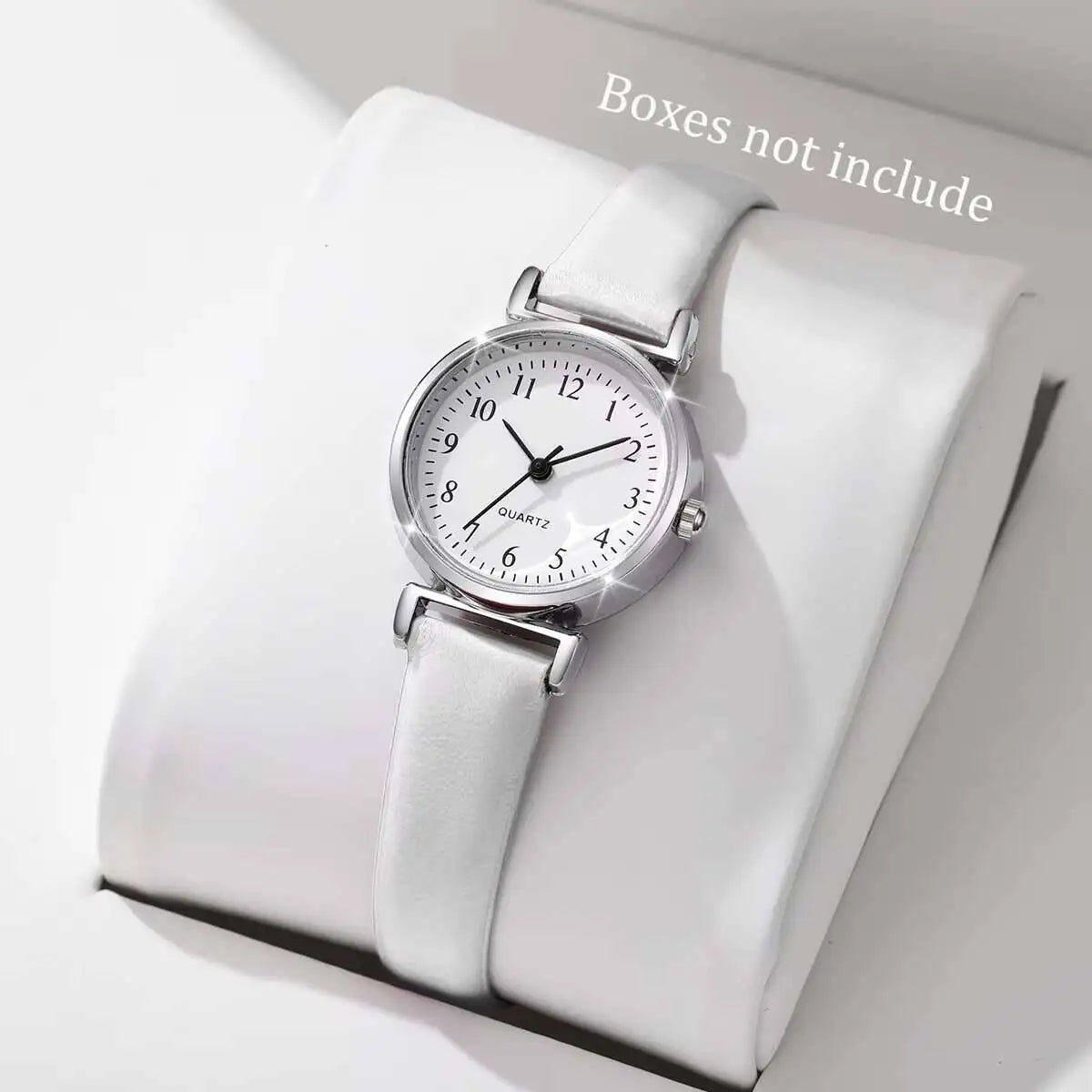 Moda pequeno mostrador feminino relógios simples pulseira de couro analógico relógio de pulso de quartzo para senhoras reloj Qme white