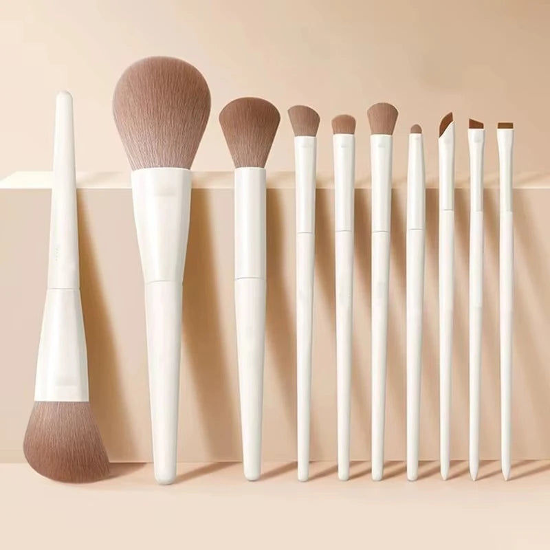 5 7 10 Professional Makeup Brushes Tools White Eyeshadow Eyeliner Qme