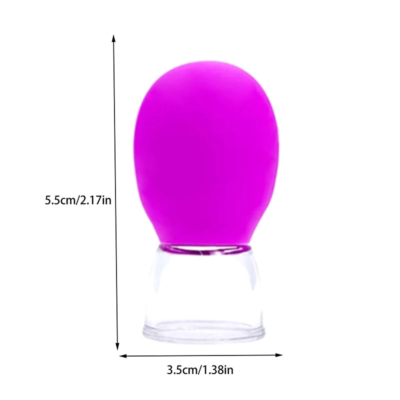 1 Natural Silicone Cupping Massage Cup Body Fac Neck Eye Vacuum Tank Qme