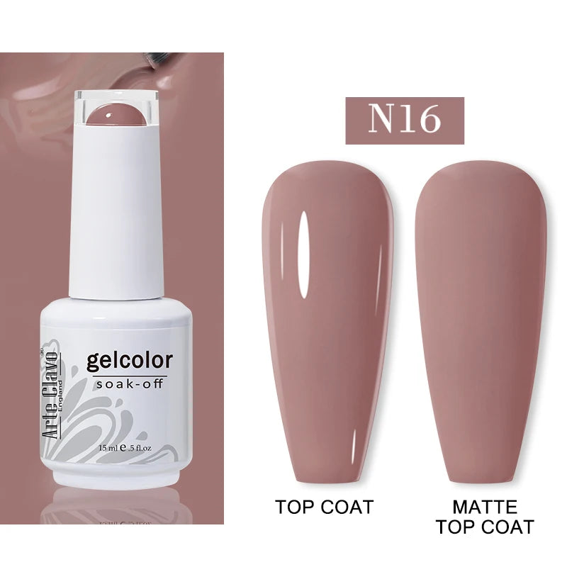 Arte Clavo15ml Gel Nail Polish Art 65 Colors Colorful Soak Off UV