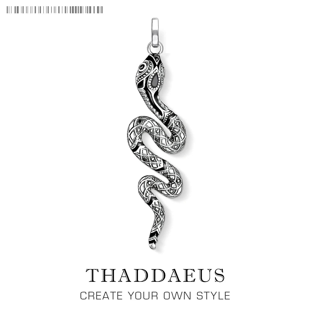 Pendant Black Snake Brand Fashion 925 Sterling Silver Jewelry Europe Vintage Accessories Gift For Woman Men Girls Qme Ring