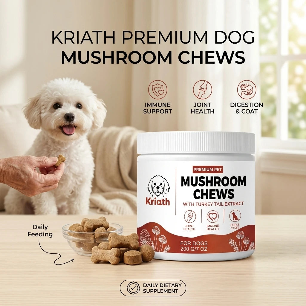 Dogs Mushroom Chews Nourishing Skin Improve Fur Luster Enhance Defense Ability Maintain Joint Flexibility Dog Dietary Supplement Qme Default Title