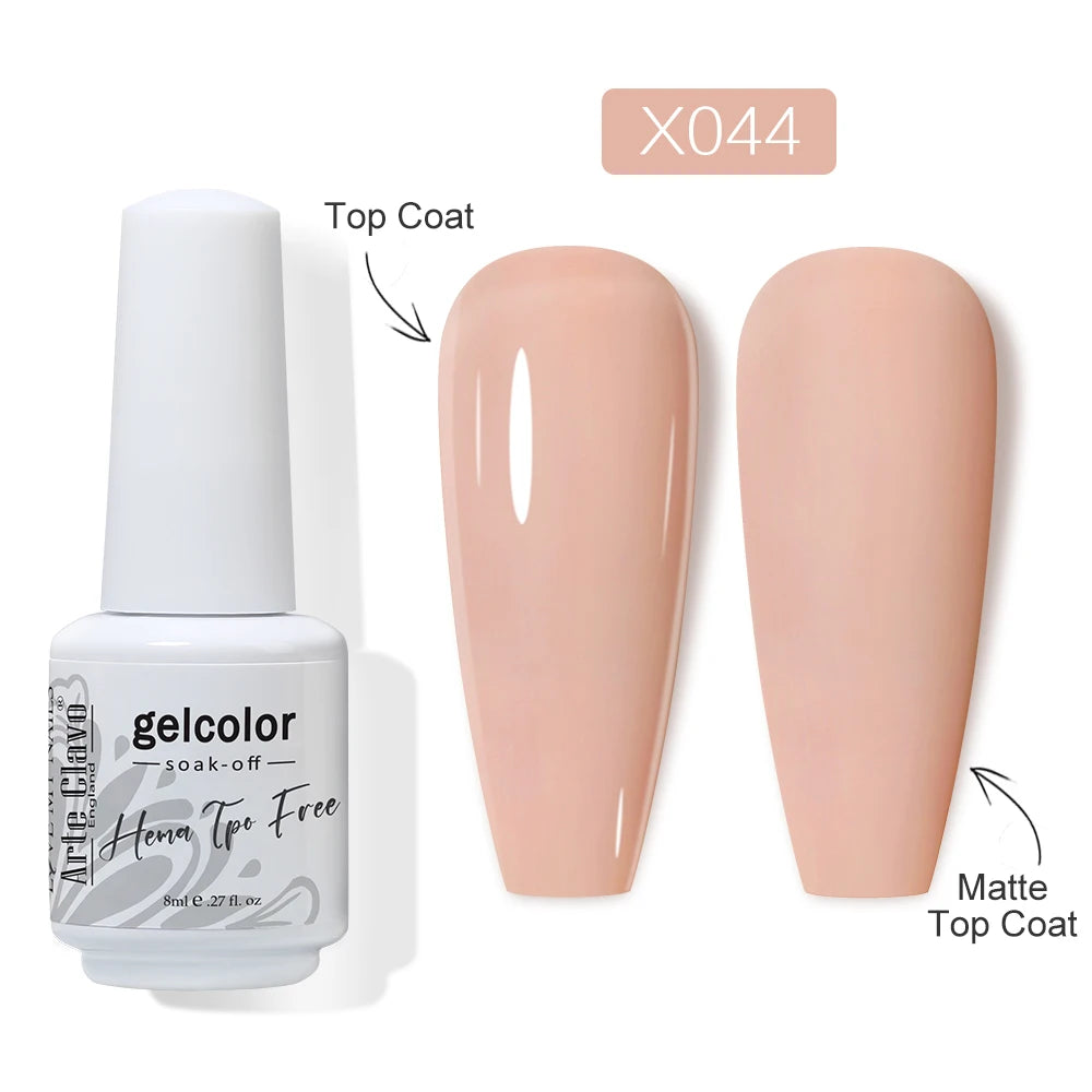 Arte Clavo HEMA Glitter Gel Nail Polish Pink Sliver Gold Sparkling