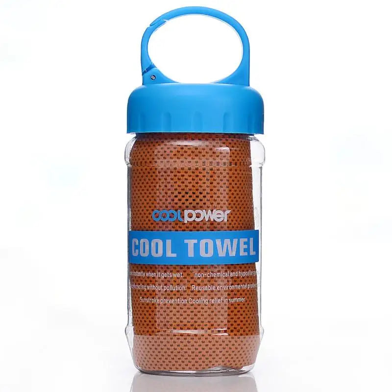Quick Dry Cooling Towel With Portable Bottle Reusable Design Perfect For Gym Hiking Camping Outdoor Sports Qme A6