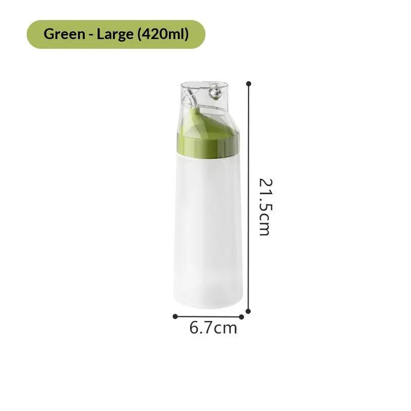 Automatic Opening Closing Squeeze Oil Bottle Household Condiment Dust Qme D