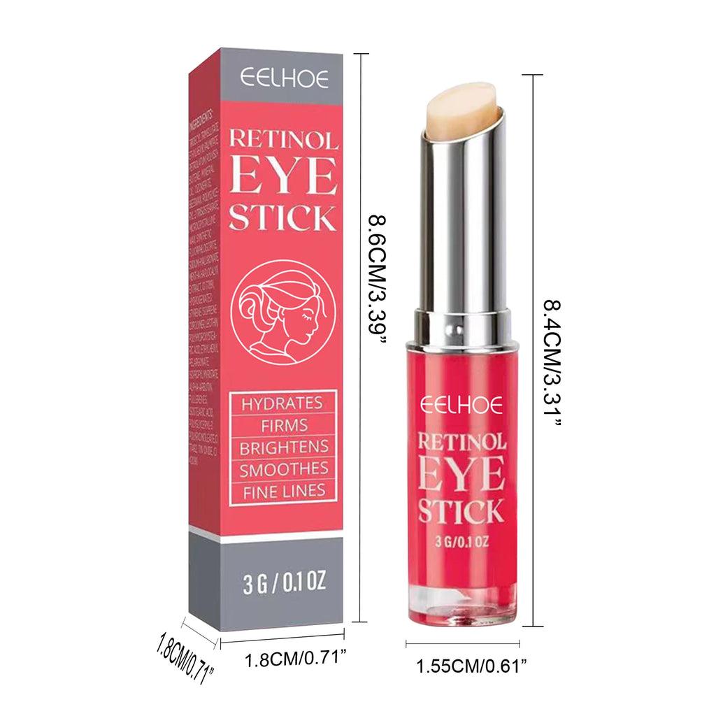 Retinol Eye Cream Stick Lightening Dark Circles Anti-Puffiness Smooth Brightening Moisturizing Firming Under Eye Treatment Care Qme