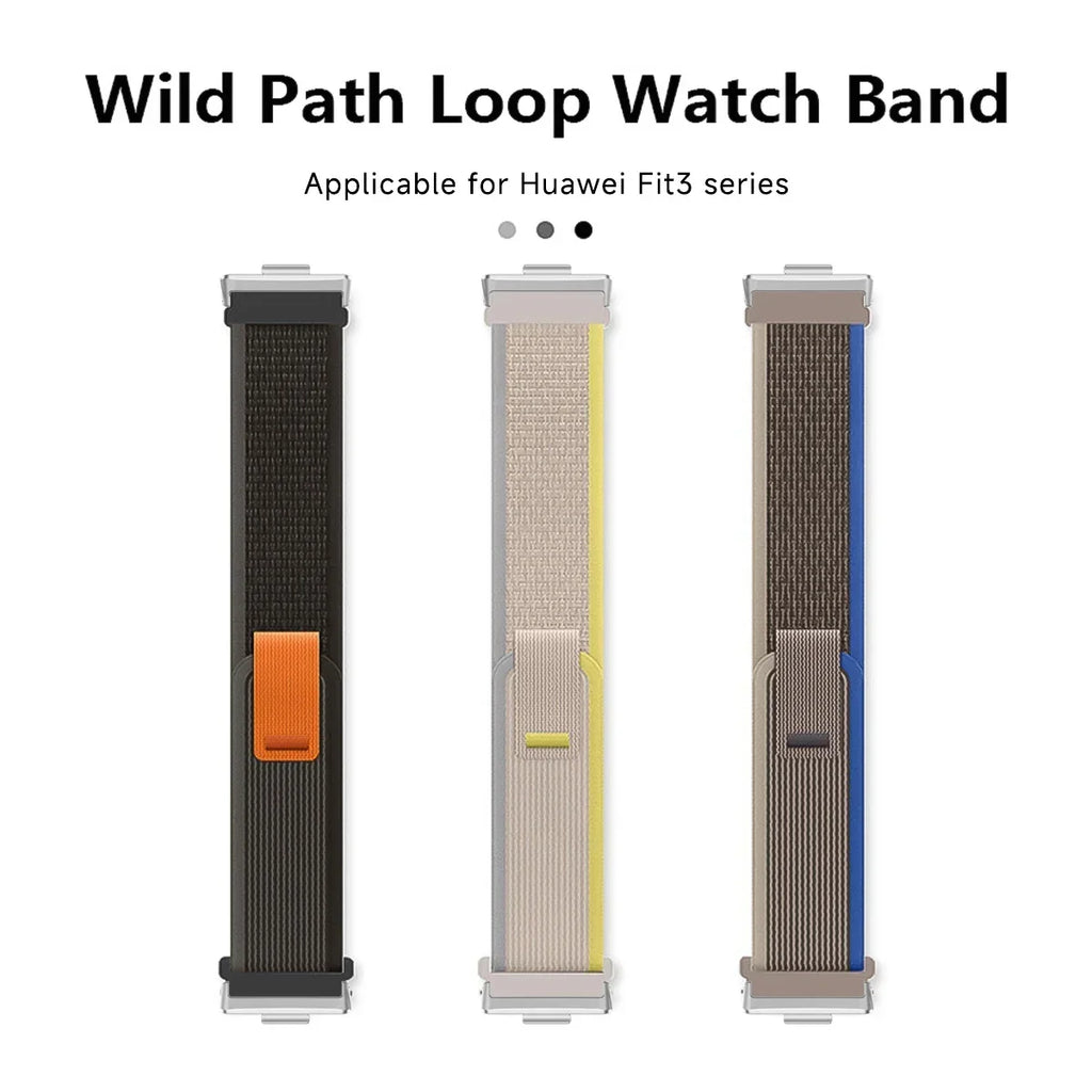 Trail Loop Band For Huawei Watch Fit 3 2 1 Strap Nylon Bracelet Sport Watchband For Huawei Watch Fit3 Smartwatch Elastic Correas Qme