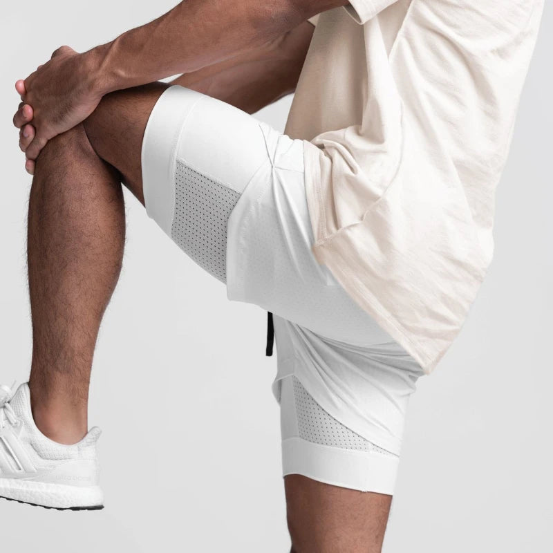 Best-seller Men's 2-in-1 Running Shorts Ultra-breathable Double Layer Qme