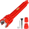 8 in 1 Sink Wrench Multi-functional Plumbing Tool with Level Bubble for Kitchen Bathroom Qme 1pc