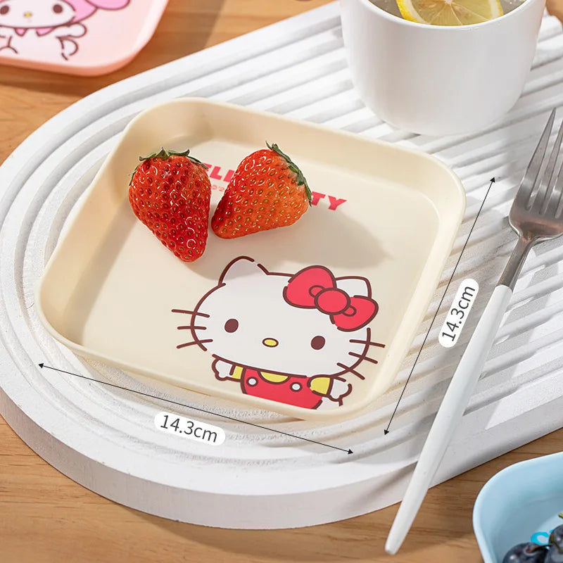 Hello Kitty Kuromi Bone Dish Cartoon-themed Household Bone Dish, Fruit Plate, Living Room Trash Dish Qme 3