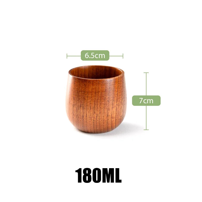 65 180 Big Belly Cup Creative Date Wood Handcarved Anti Scald Tea Qme 180ML
