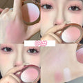 Peach Pink Blusher Matte Purple Cheek Tint Blush Makeup Lasting Brighten Facial Silky Smoothness Rouge Powder Palette Cosmetics Qme B-04